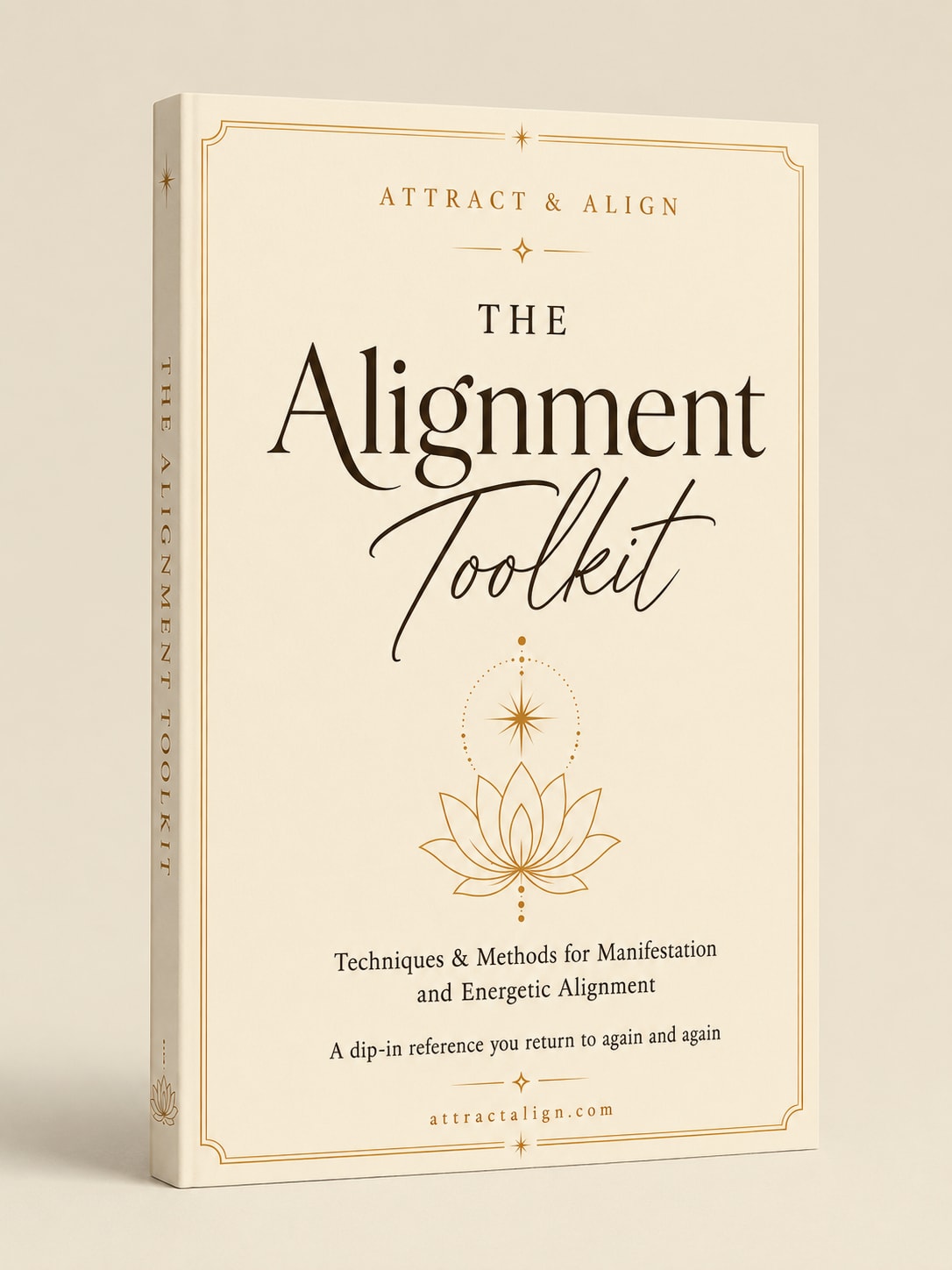 The Alignment Toolkit, a 6x9 paperback standing with its spine visible
